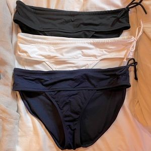 Athleta side tie swim bottoms bundle!
